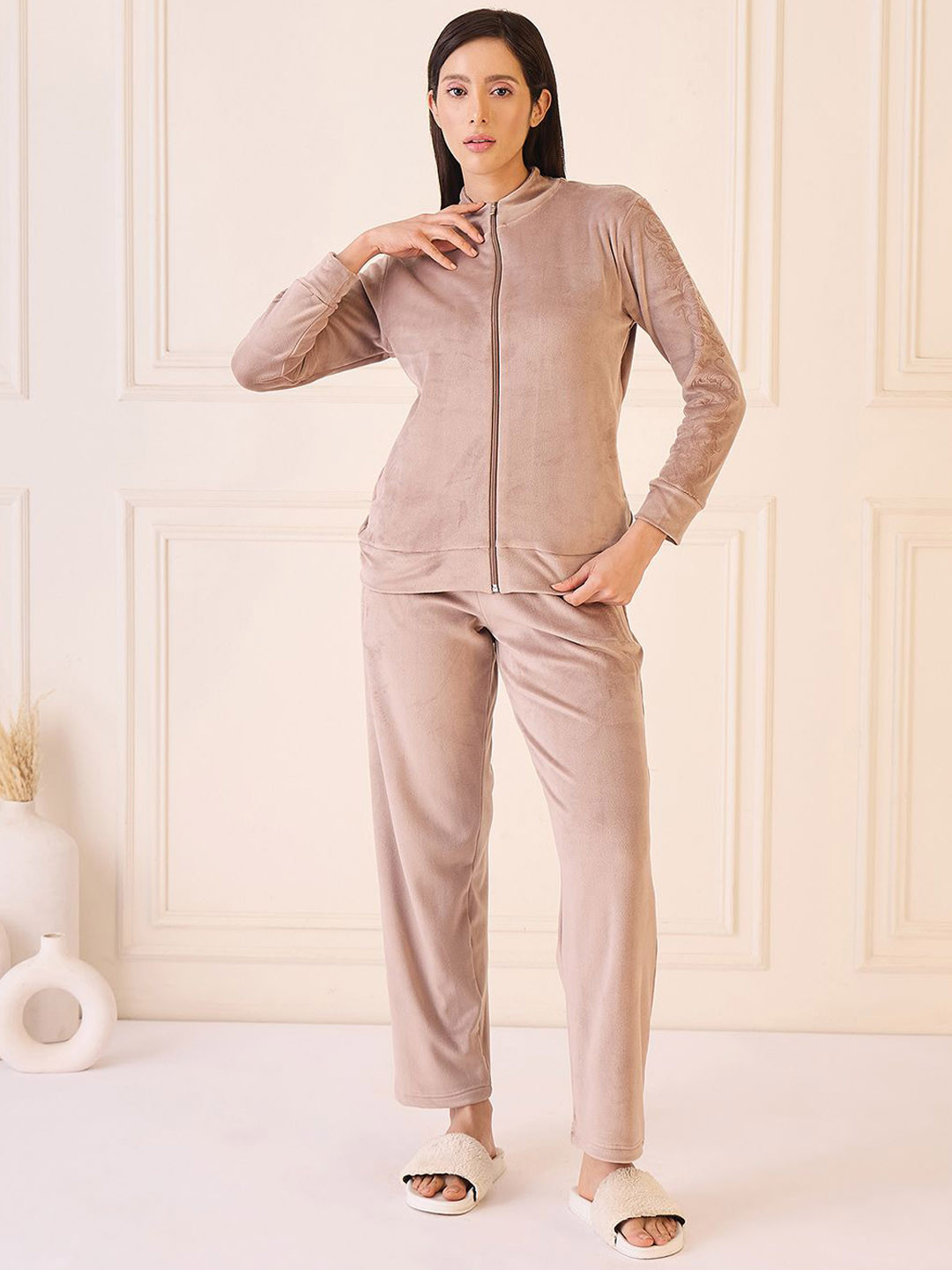 Sweet Dreams Women Mock Collar Track Suits