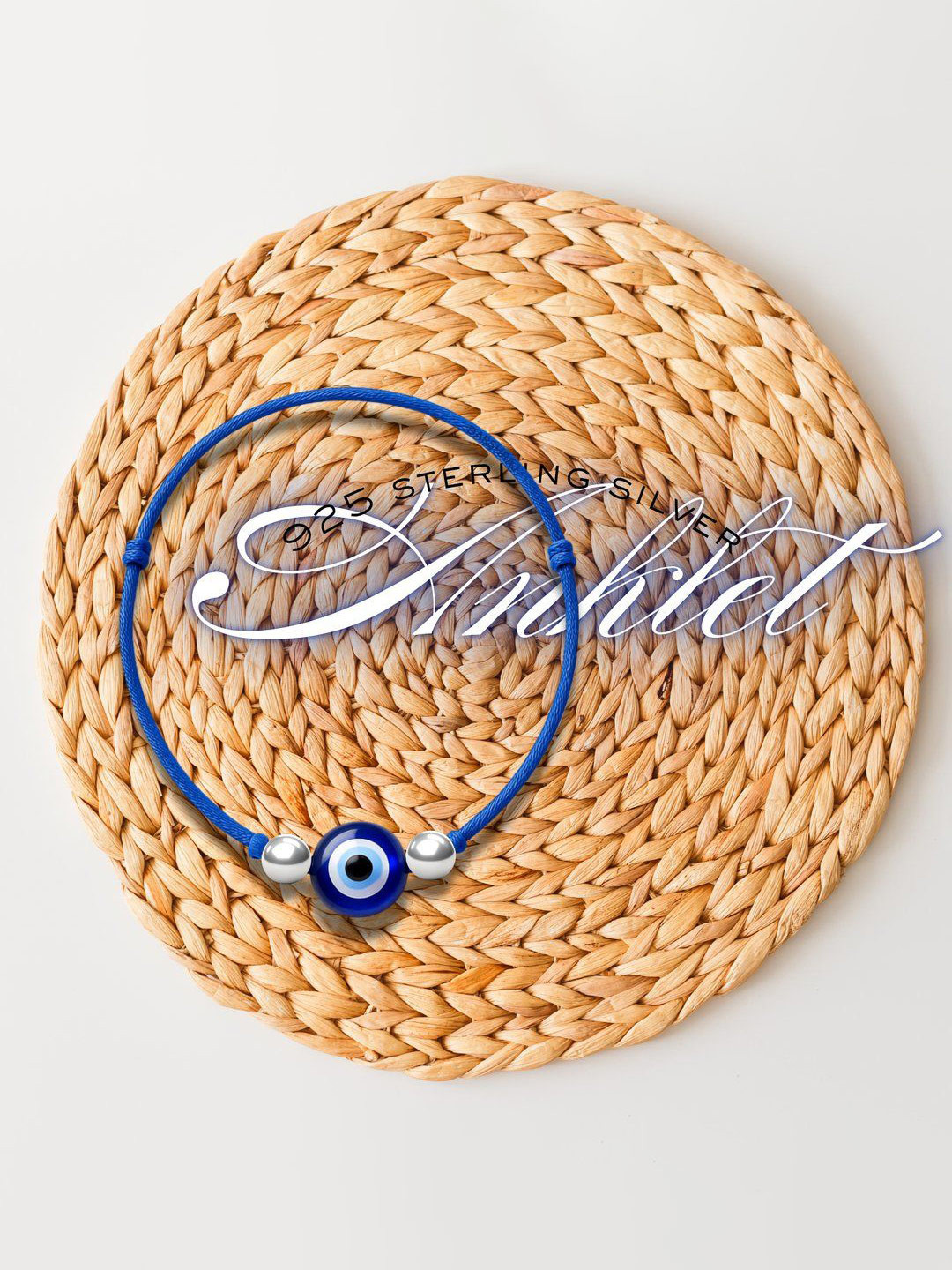 Darshraj Sterling Silver Evil Eye Beaded Anklet