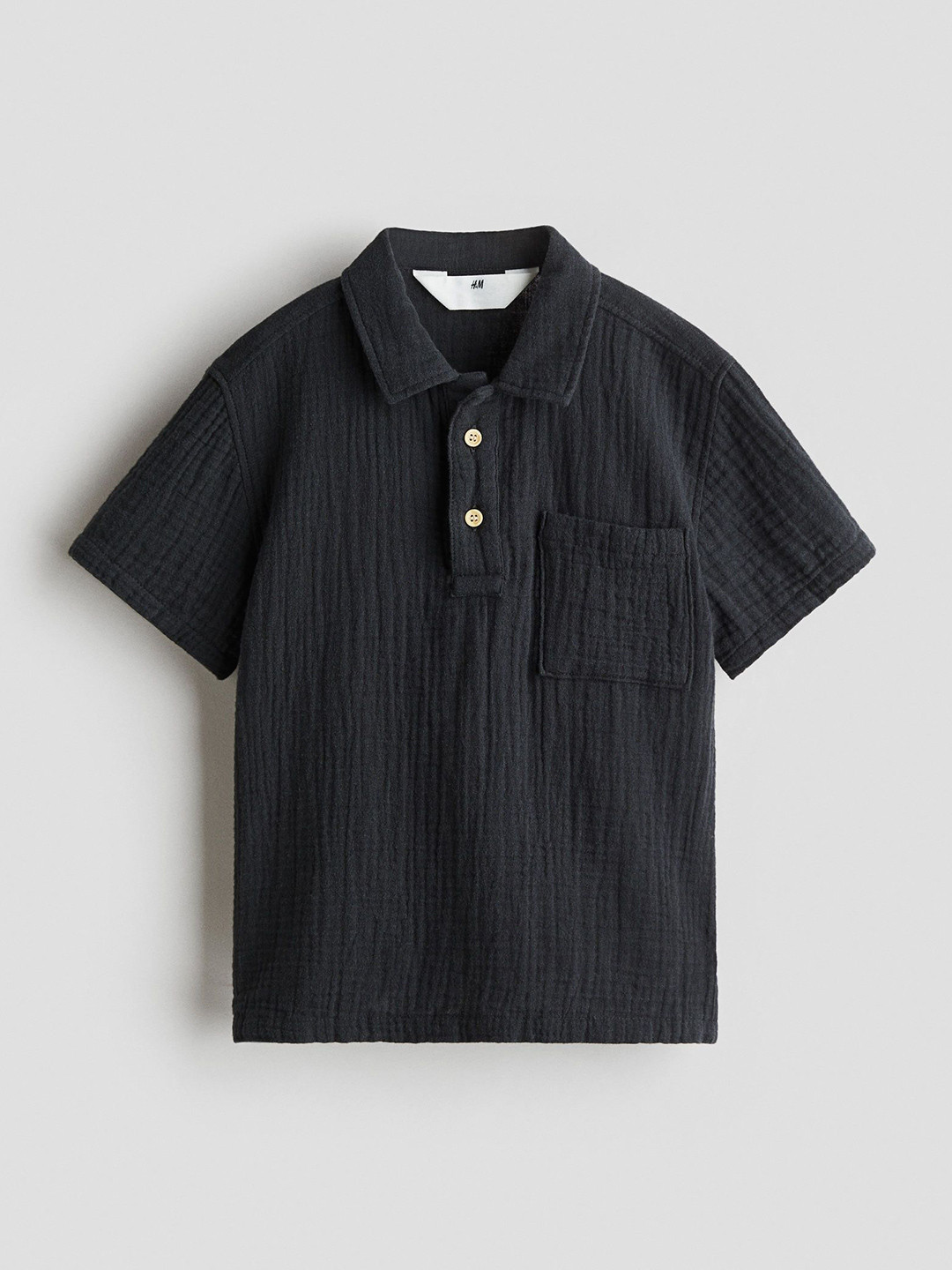 H&M Cotton Muslin Popover Shirt