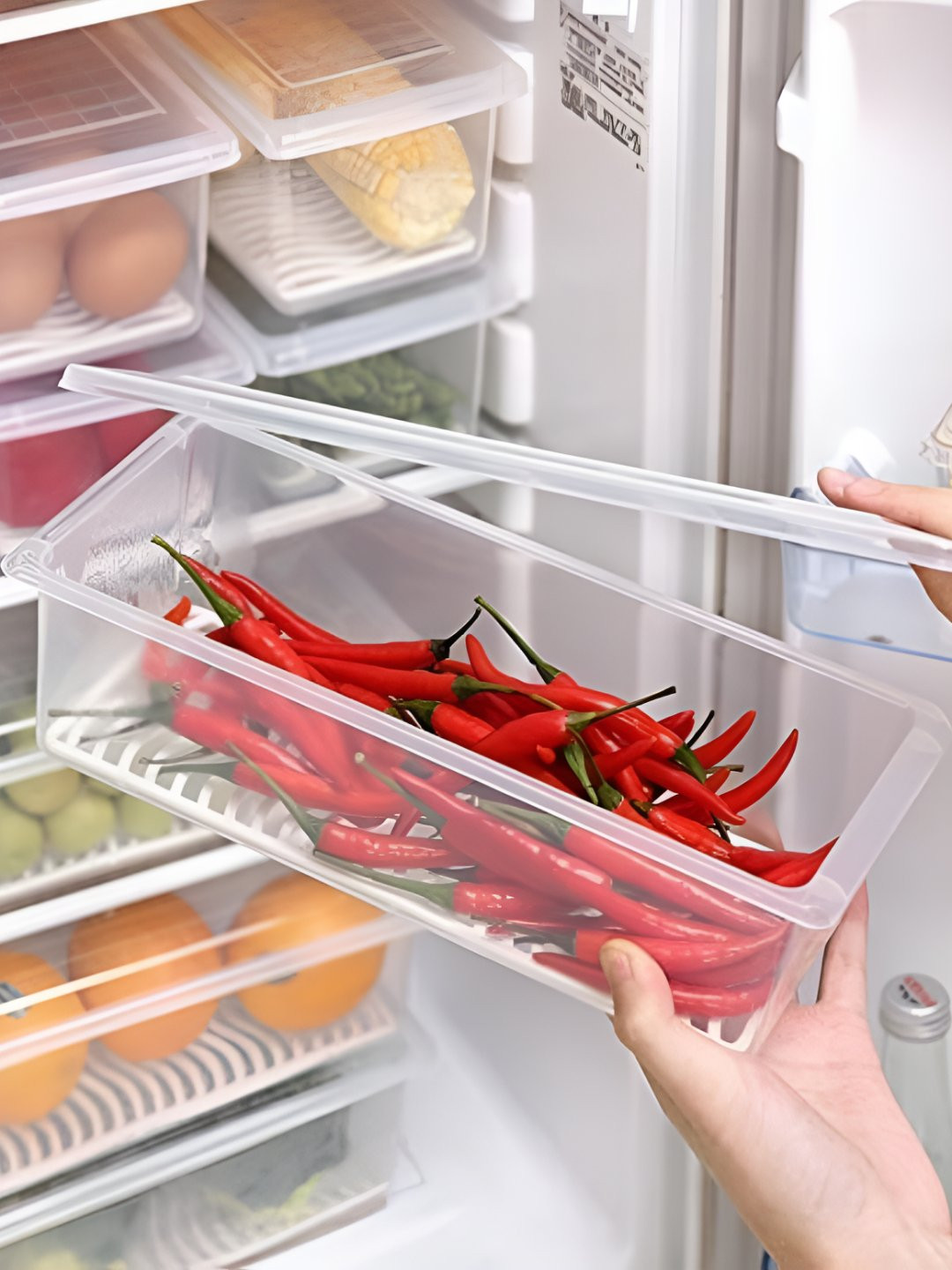 Virtuous White Dishwasher Safe Fridge Storage Container