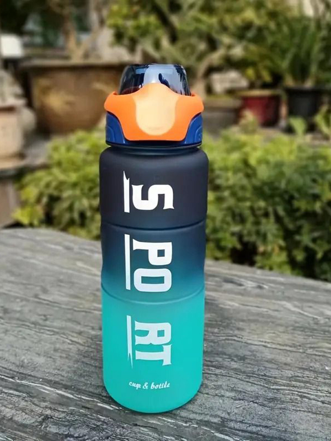 Virtuous Navy Blue & Blue Typography Printed Sipper Water Bottle 1.3 L