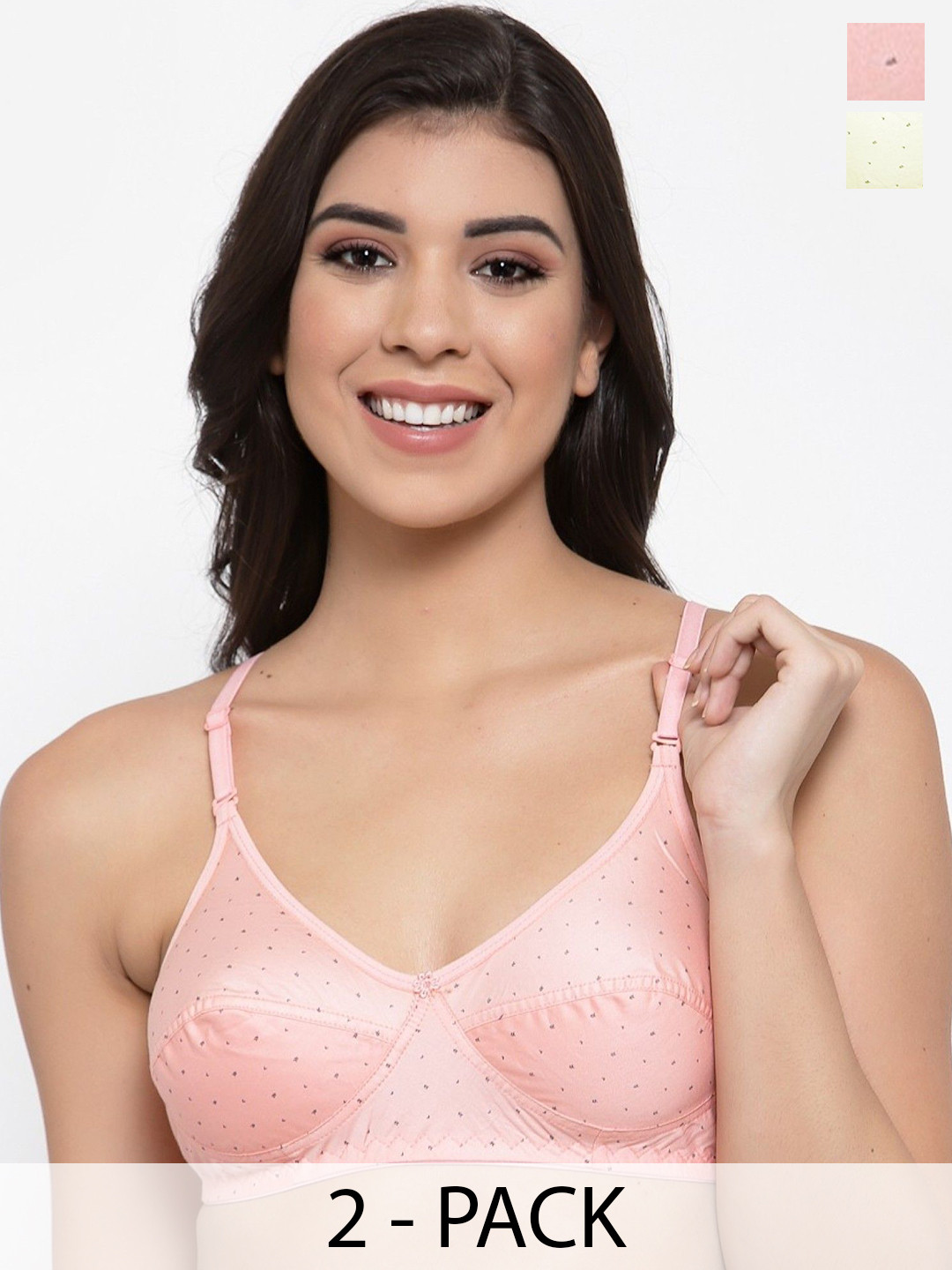 SHYAM SONS FLAIR Colorbra Pack Of 2 Non Padded Full Coverage Bras