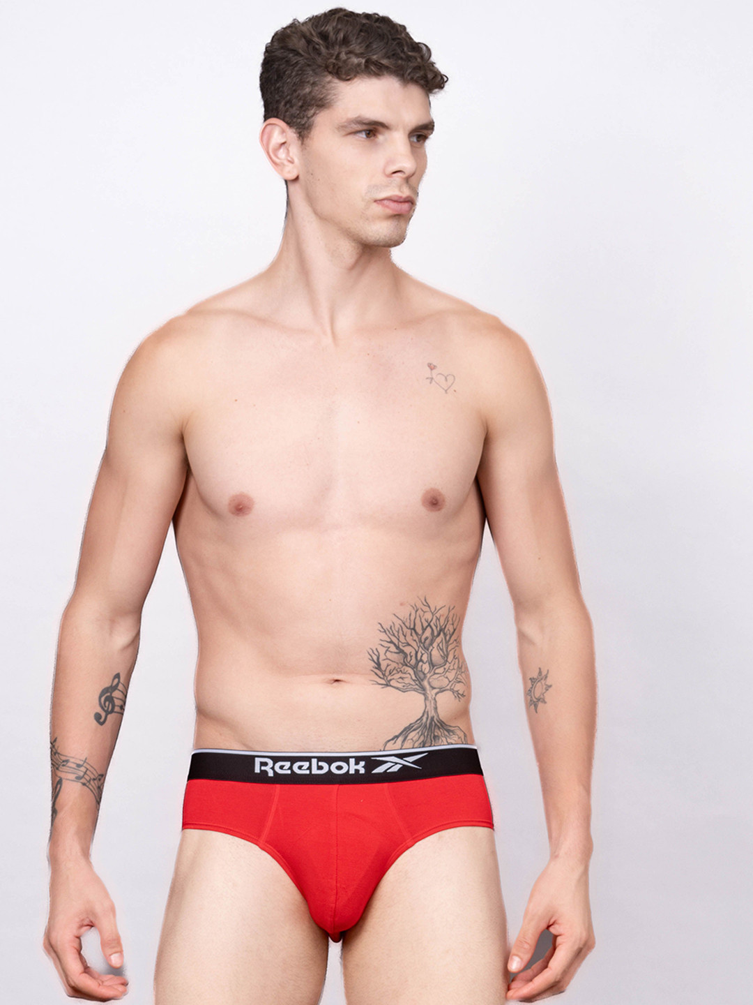 Reebok Men Low-Rise Basic Brief-BLBF01-VRED
