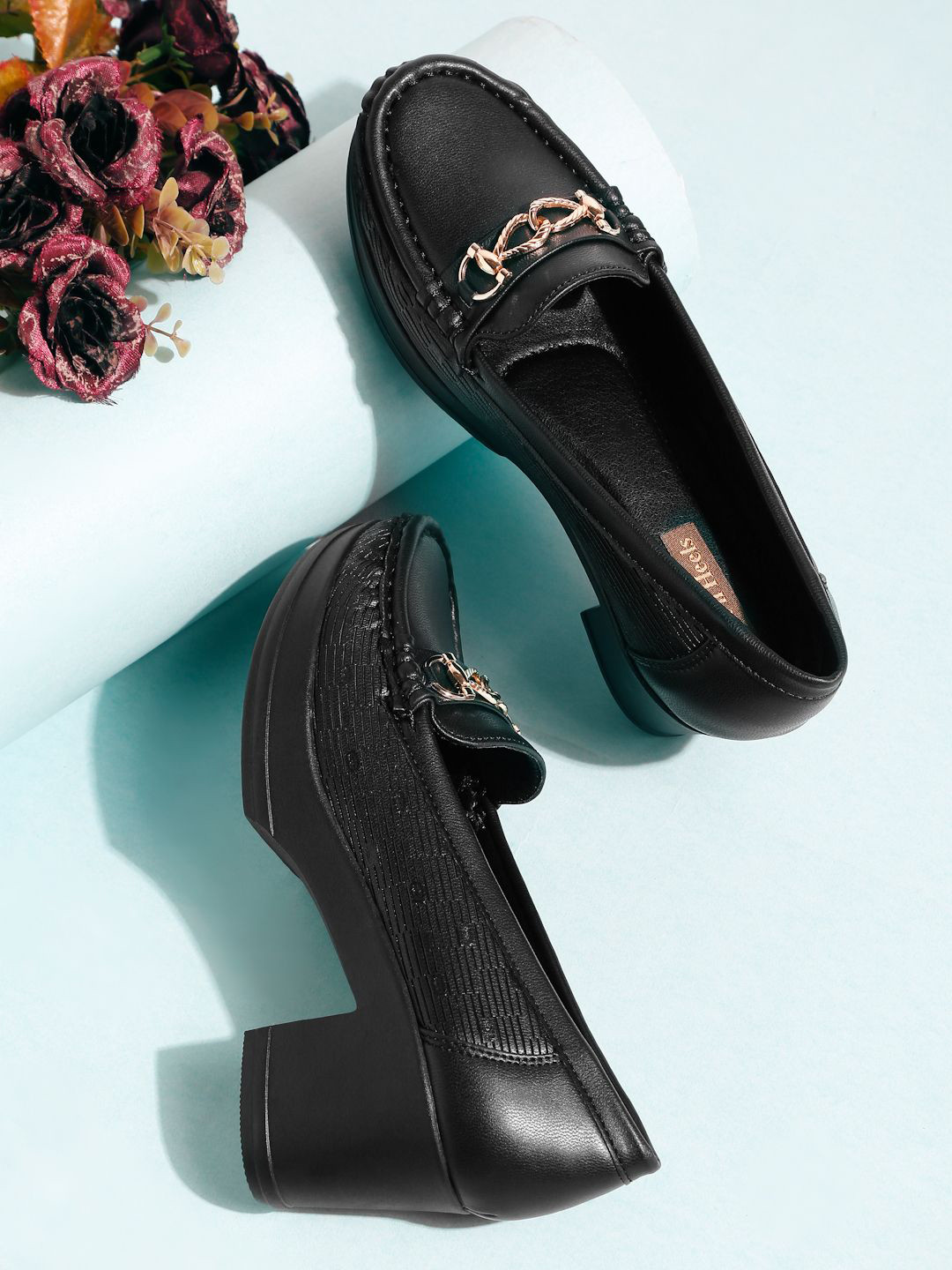 Flat n Heels Women Slip-On Round Toe Chelsea Boots with Western - Embellished