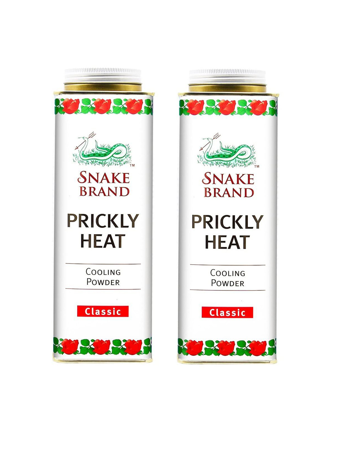 SNAKE BRAND Set Of 2 Classic Prickly Hear Cooling Powder - 280g  Each