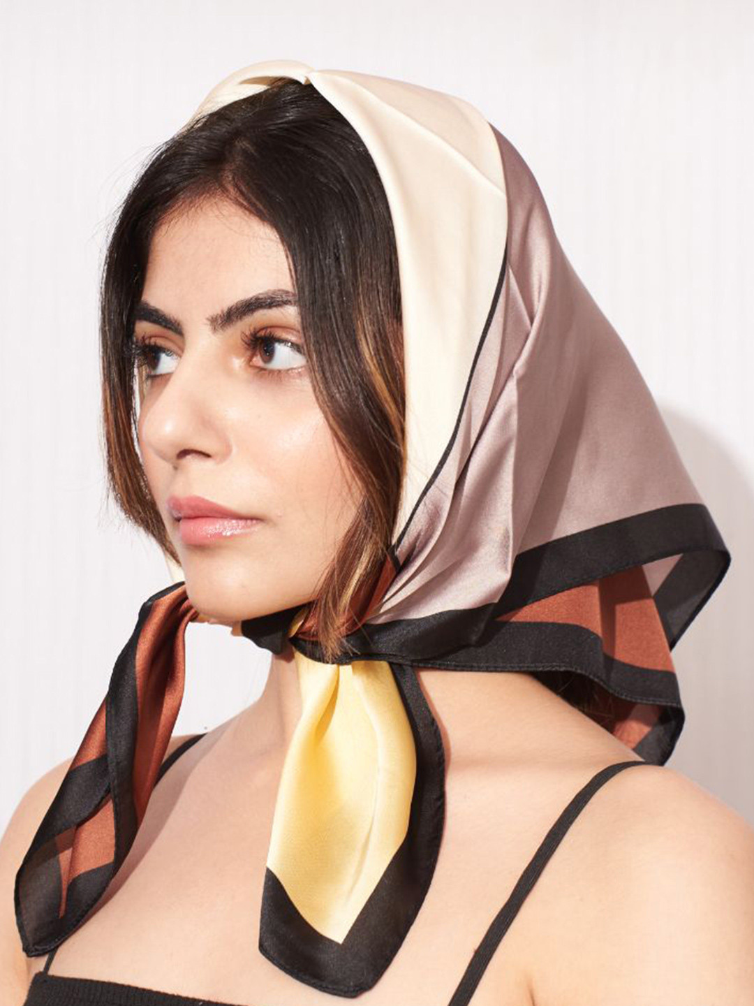 SALTY Women Earth Tone Block Scarf