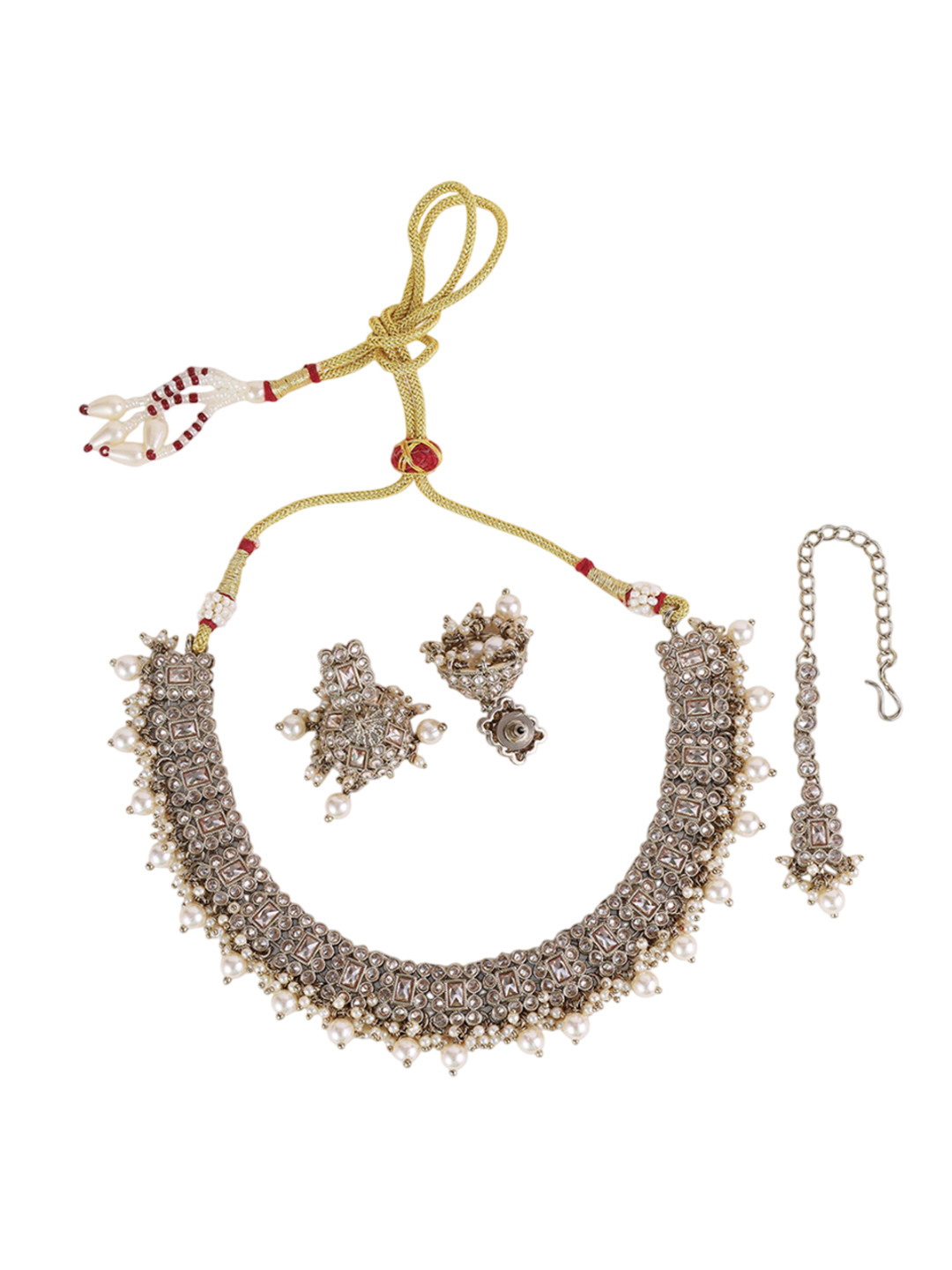 SALONI FASHION JEWELLE White Choker Jewellery Set