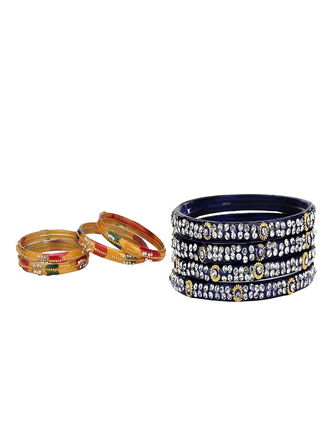 SOMIL Women Multi Pack Of 20 Handmade Traditional Glass Bangle Set