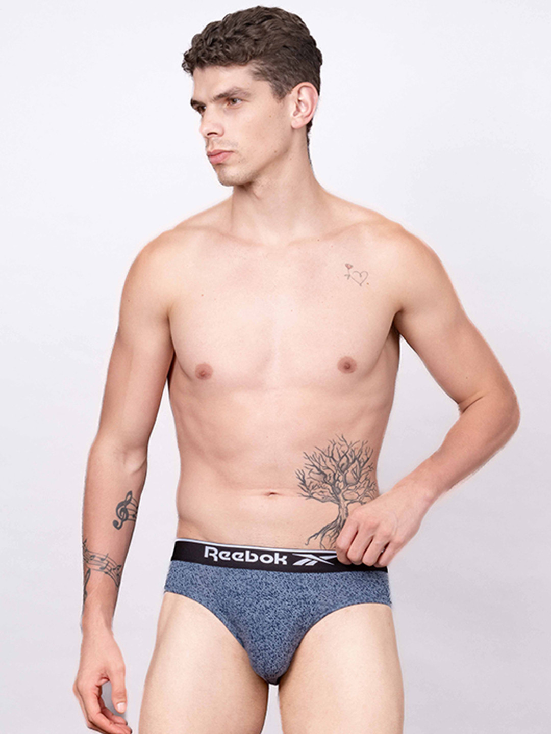 Reebok Men Printed Mid-Rise Basic Brief-LJABF01-SDOW
