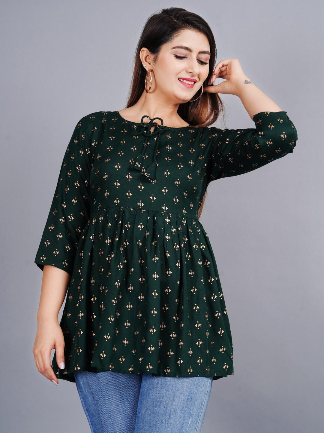 SIPEAK WEAR BETTER Women Polka Dot Print Block Print Top