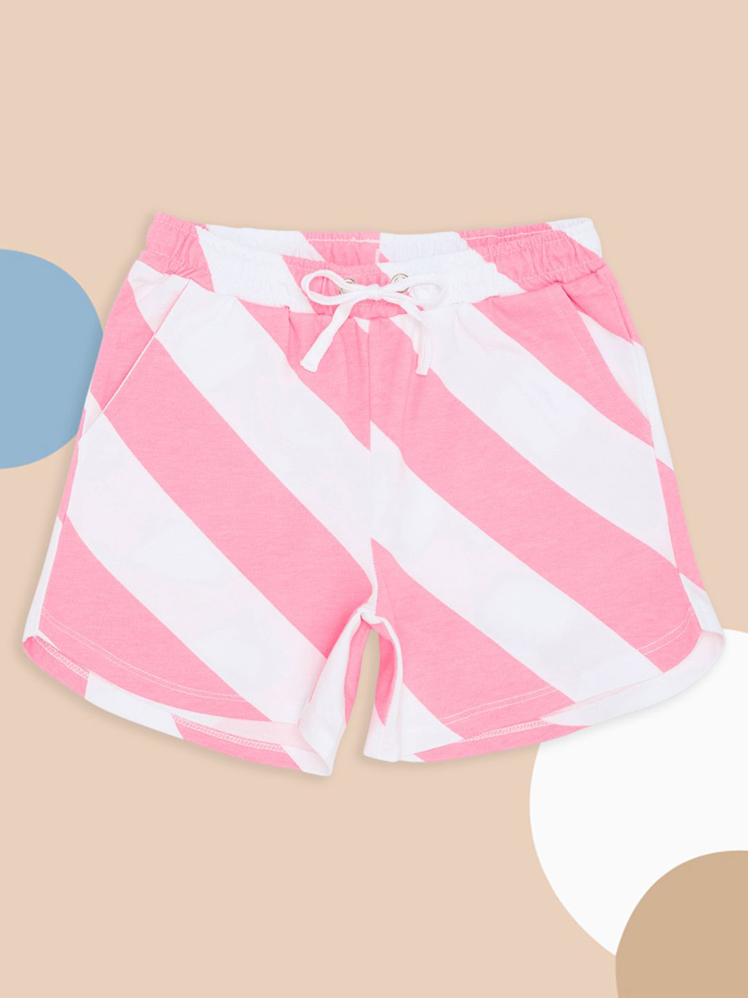 Pantaloons Junior Girls Striped Technology Regular Fit Mid-Rise Shorts