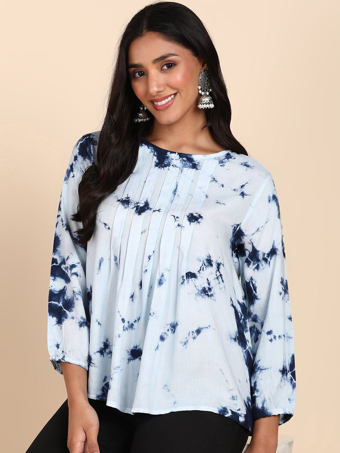 PinkTribe Women Tie and Dye Dyed Regular Fit Long Sleeve Top