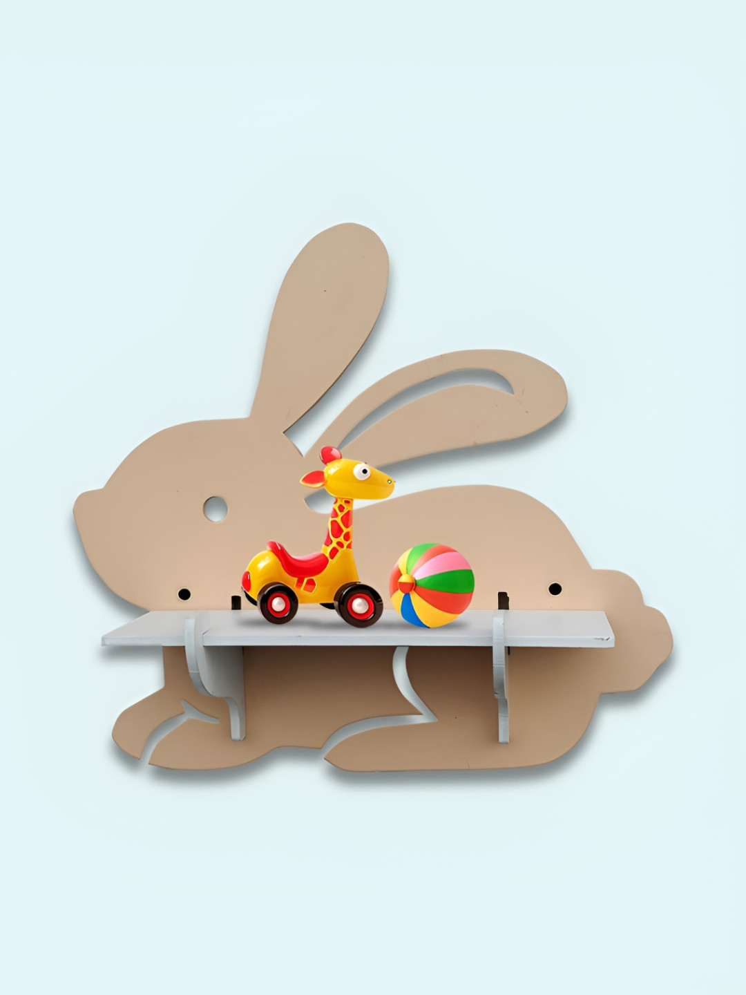 OLIVE TREE Beige & White Basic Wall Shelf