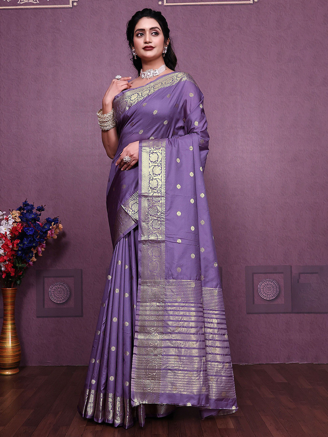 Mitera Woven Design Kanjivaran Banarasi Saree