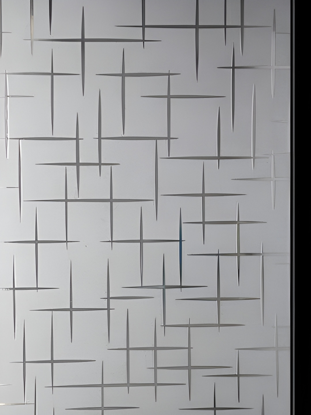 Woohome White Printed Frosted Glass Self Adhesive Window Stickers