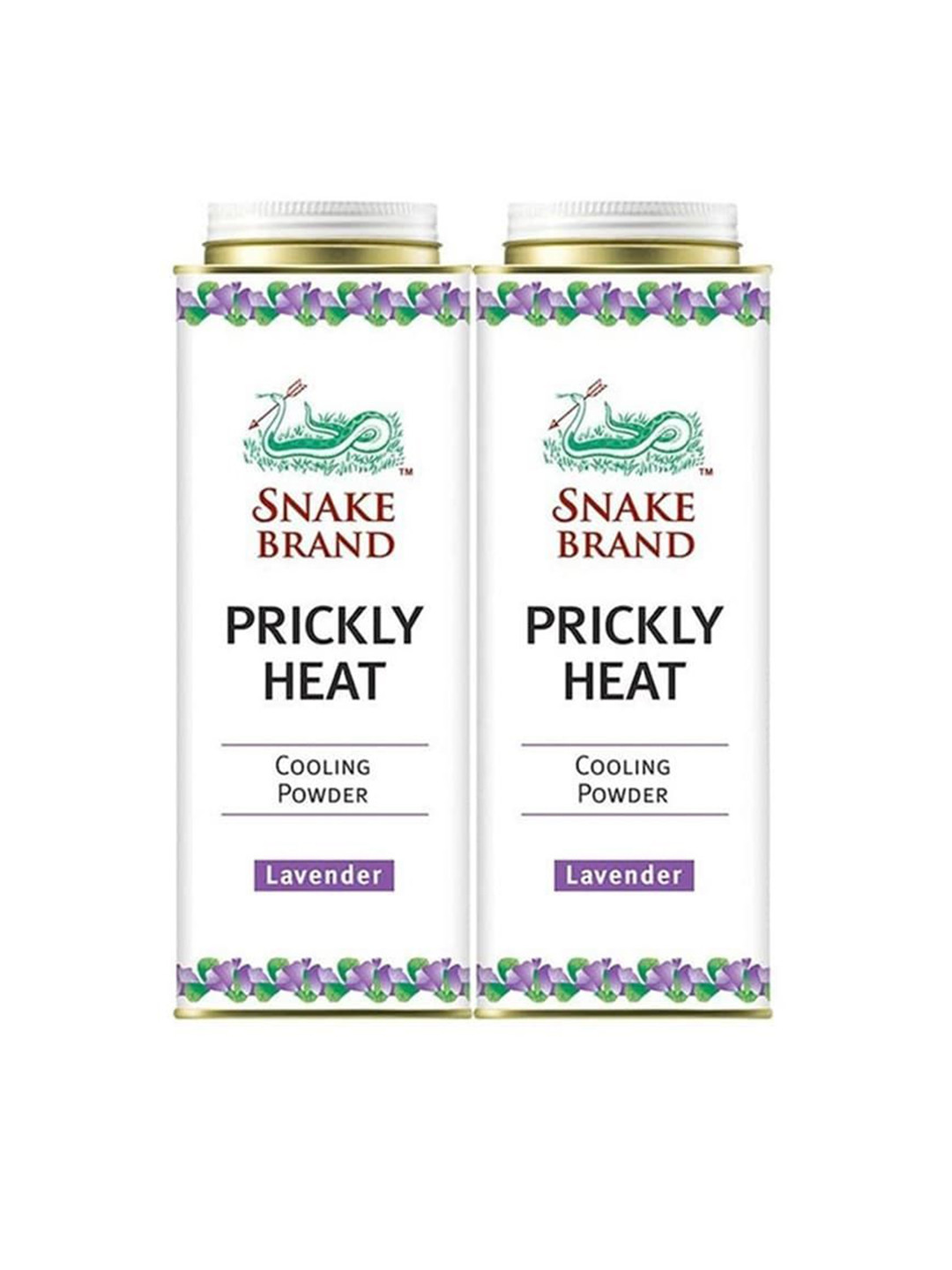SNAKE BRAND Set Of 2 Prickly Heat Cooling Talcum Powder Relaxing- 280 g Each