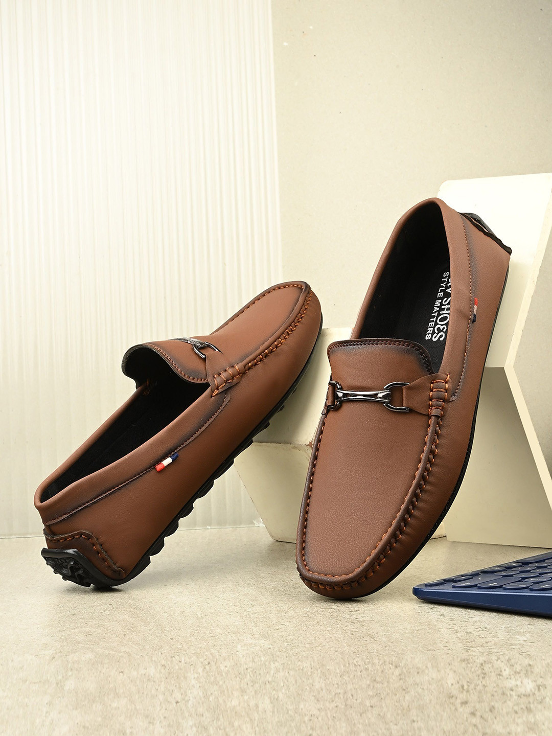 FAV SHOES Men Round Toe Slip-On Loafers