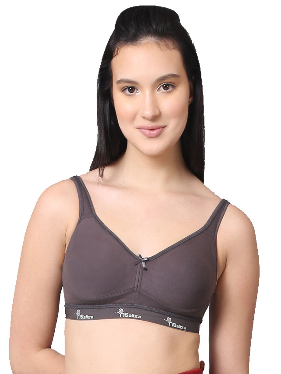 nsaliza Women Full Coverage Non Padded Seamless Cotton Sports Bra