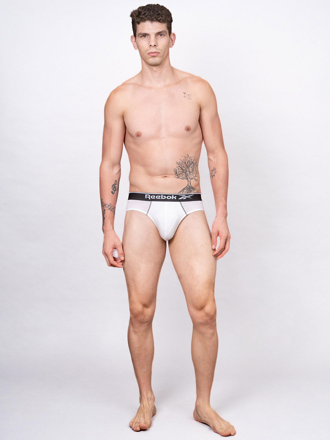 Reebok Men Low-Rise Basic Brief-MMJLBF01-WHT
