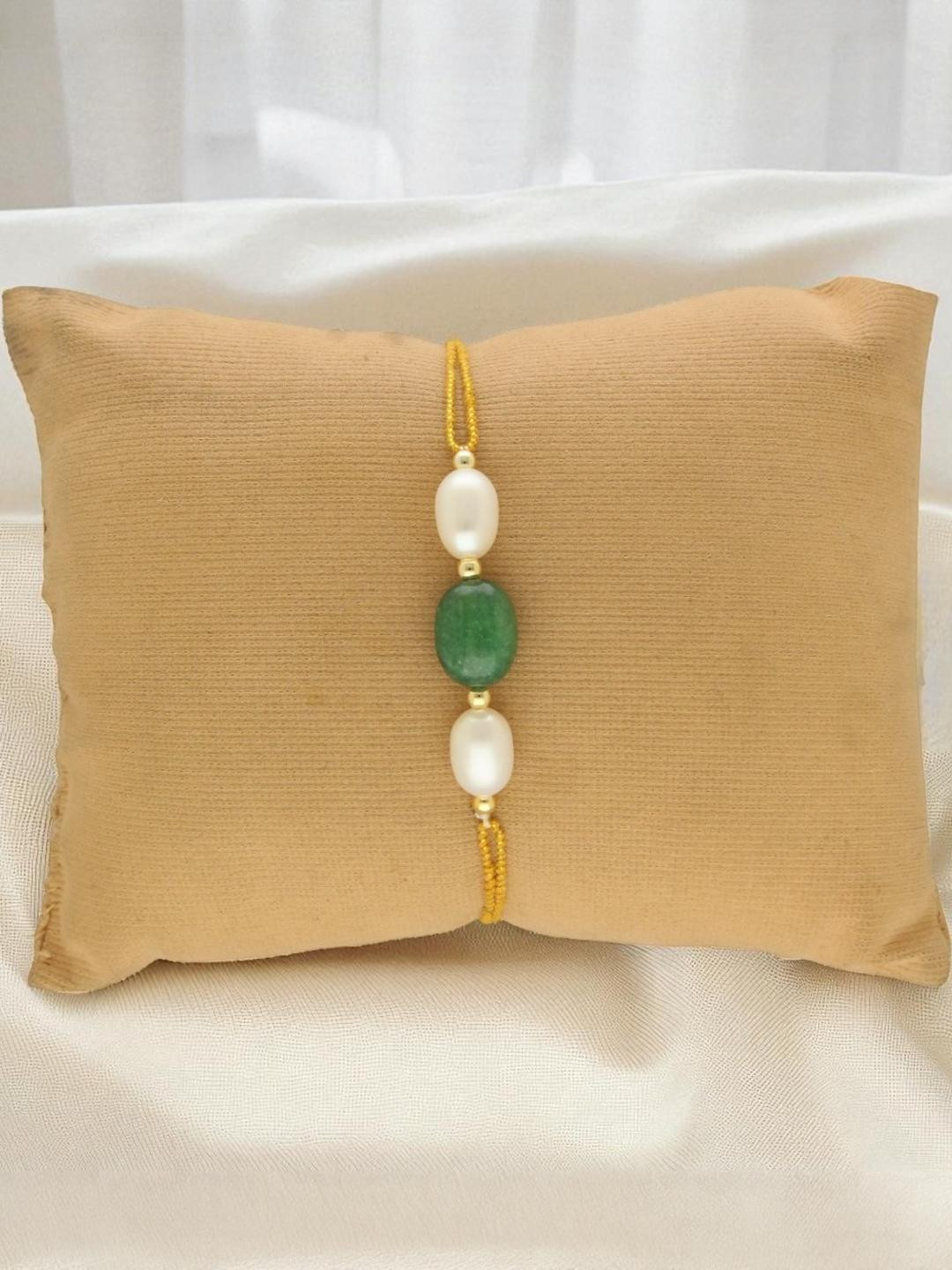 Sri Jagdamba Pearls Dealer Real Emerald Rakhi