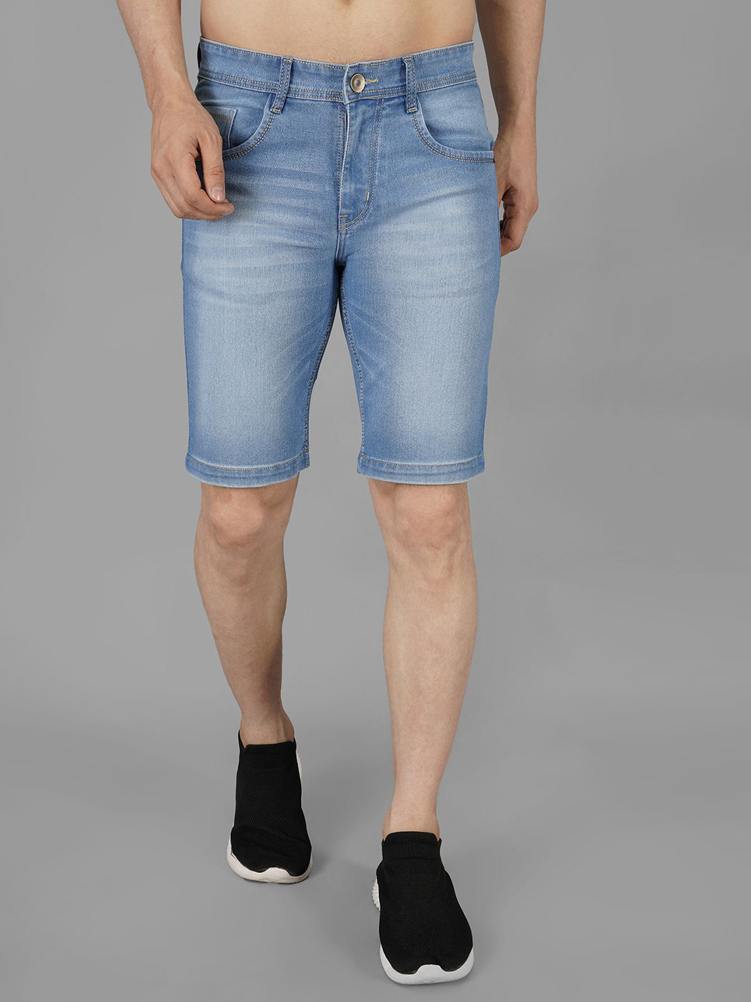 NIVASU Men Regular Fit Denim Shorts
