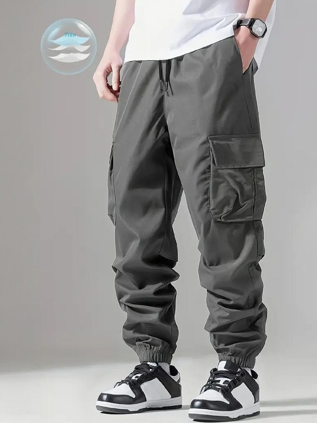 RAGHUVEER CREATION Men Low-Rise Easy Wash Cargos Trousers