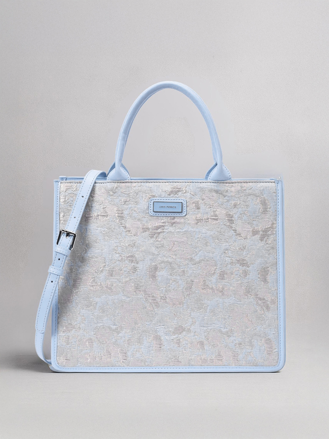 Lino Perros Abstract Woven Deisgn Structured Handheld Bag