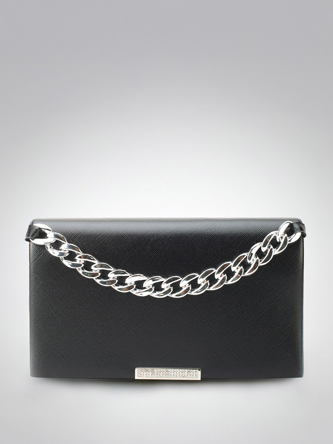 Lino Perros Purse Clutch with Link Chain Detail