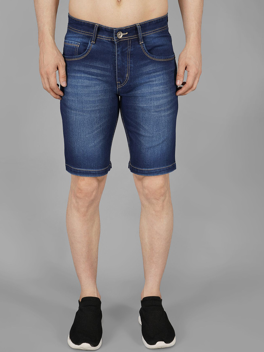 NIVASUDark Men Denim Regular Fit Shorts