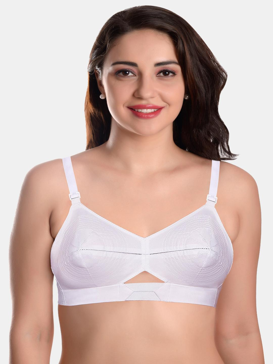 FEATHER LINE Women Self Design Non Padded Cotton Full Coverage Bra