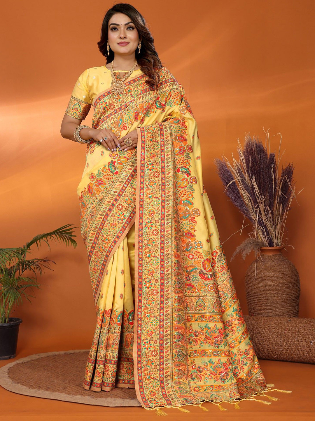 KALINI Pashmina Woven Design Saree