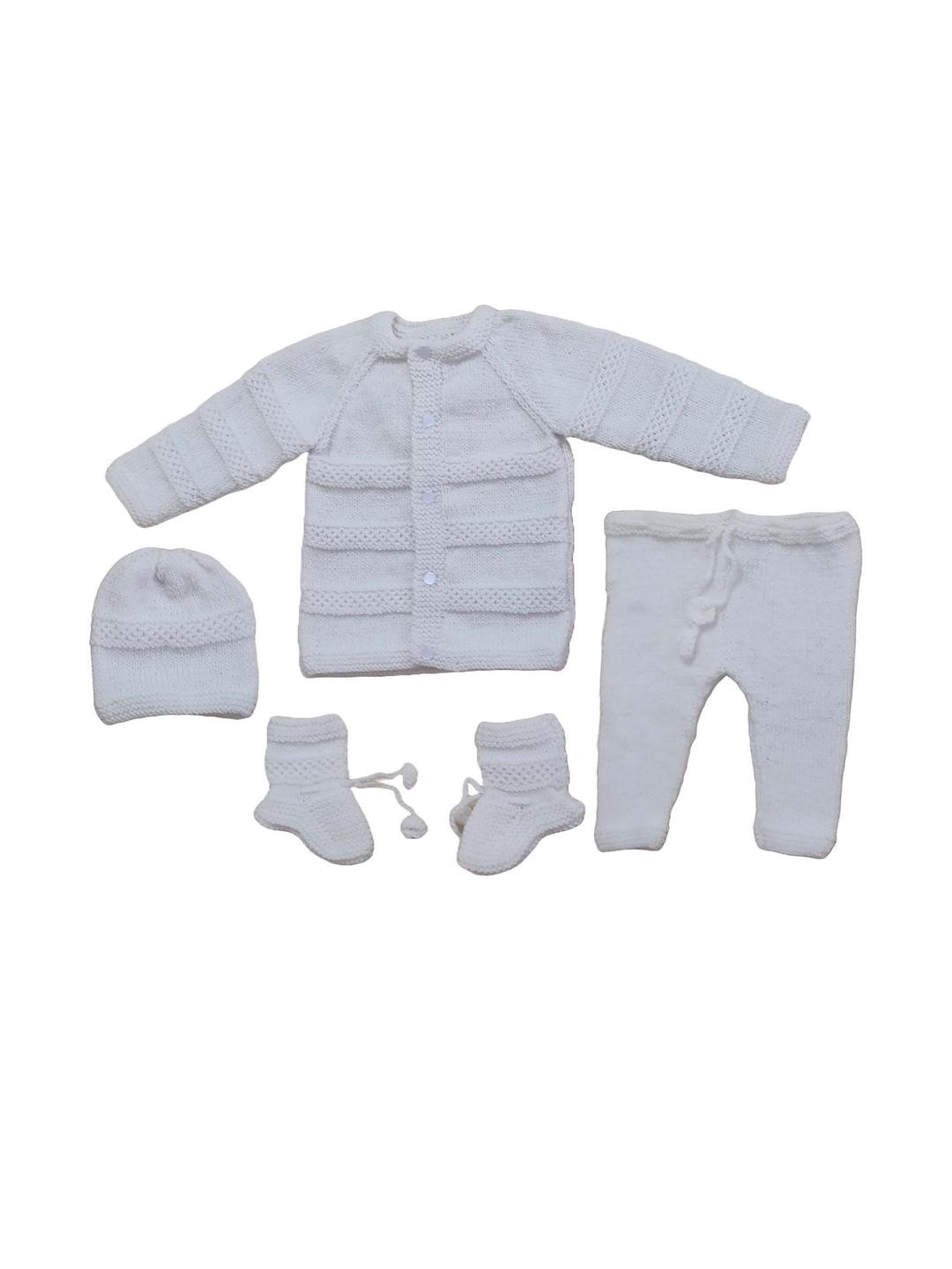 Cute Collection Kids Striped Pure Wool Shirt with Pyjamas