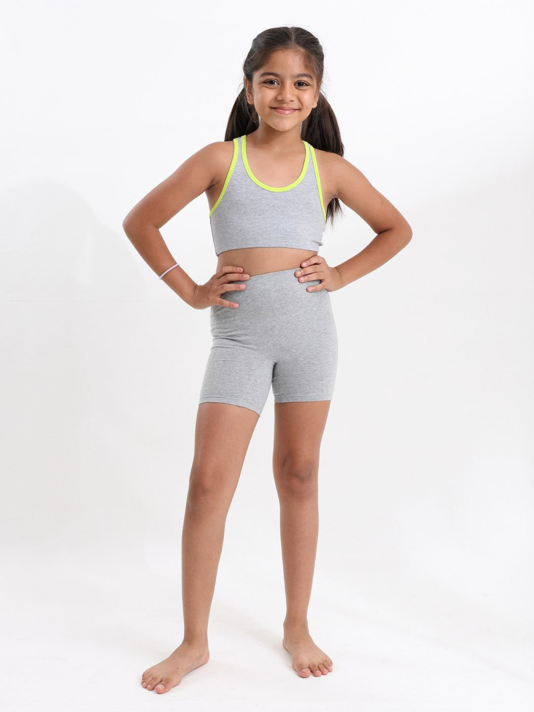 mackly Girls Combo Set Non Padded Trainer Cotton Bra With Inner Shorts