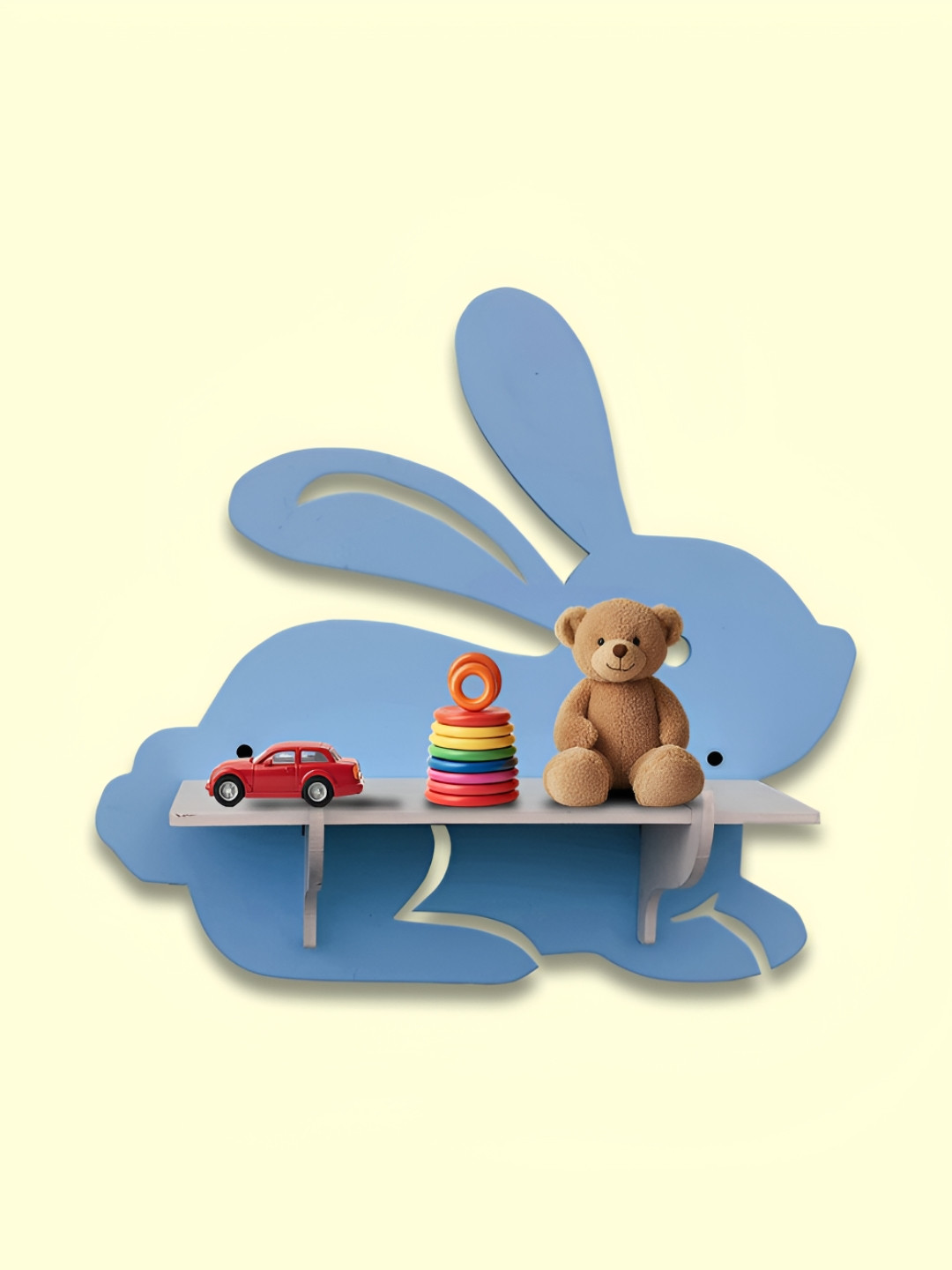 OLIVE TREE Blue And Grey Basic Wall Shelf