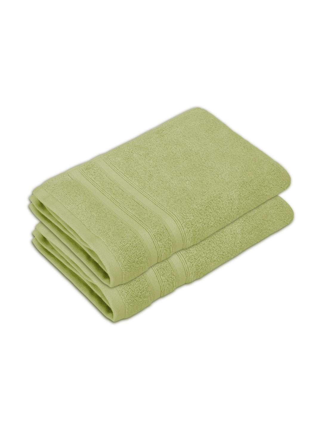 Boutique Living India  Zen Living Light Green 2Pcs Pure Cotton 550 GSM Hand Towels