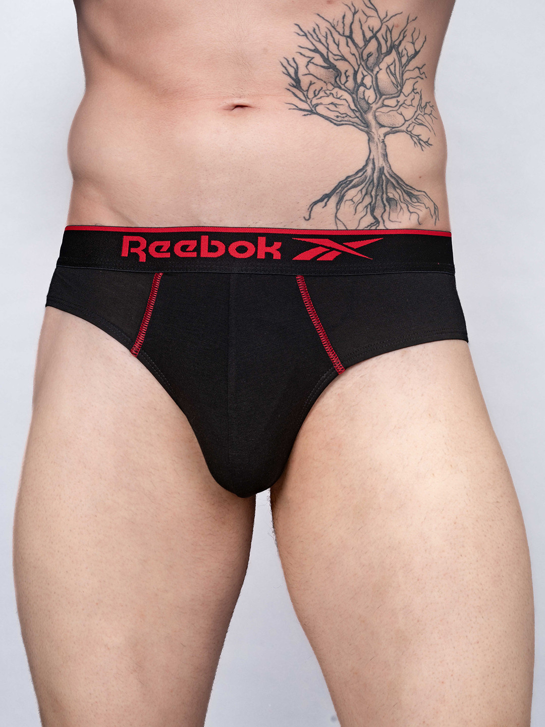 Reebok Men Low-Rise Basic Briefs MMJLBF01-BLKR