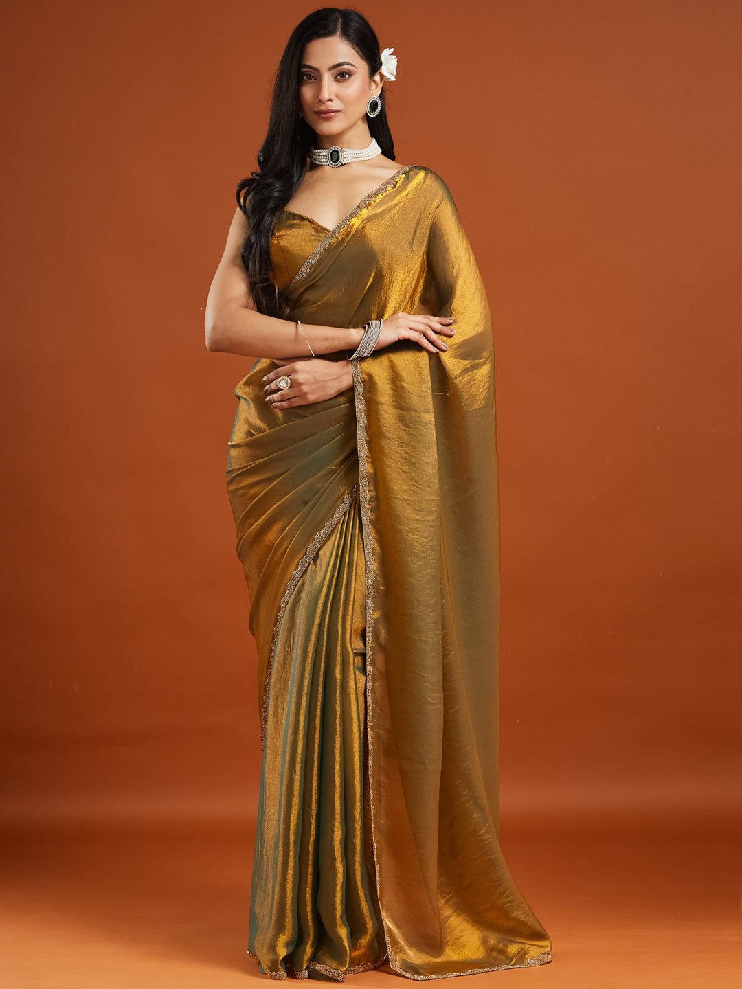 LOROFY Women Solid Bomkai  Sarees