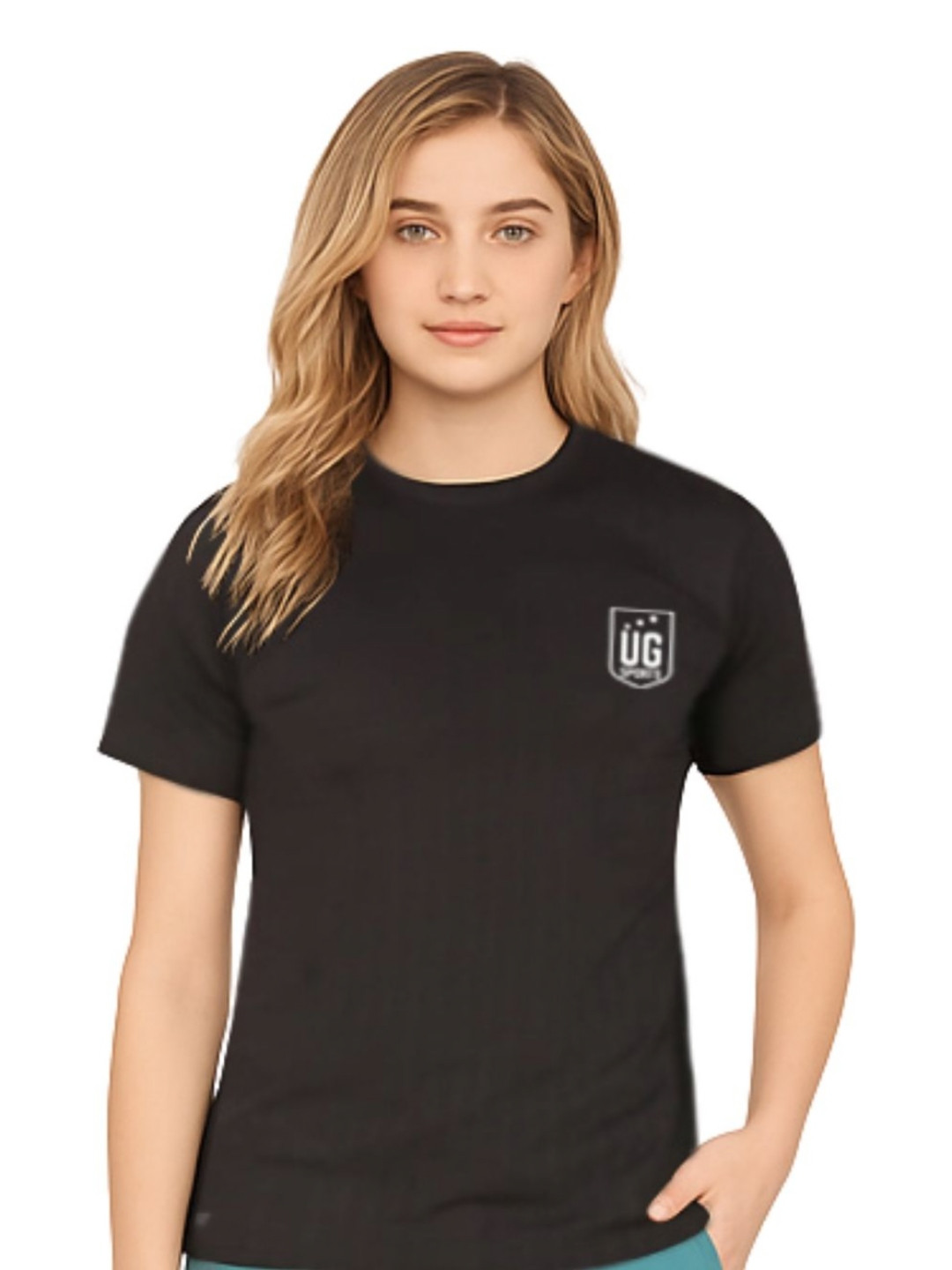 UG SPORTS Women Dry Fit Self Design Round Neck Slim Fit T-shirt