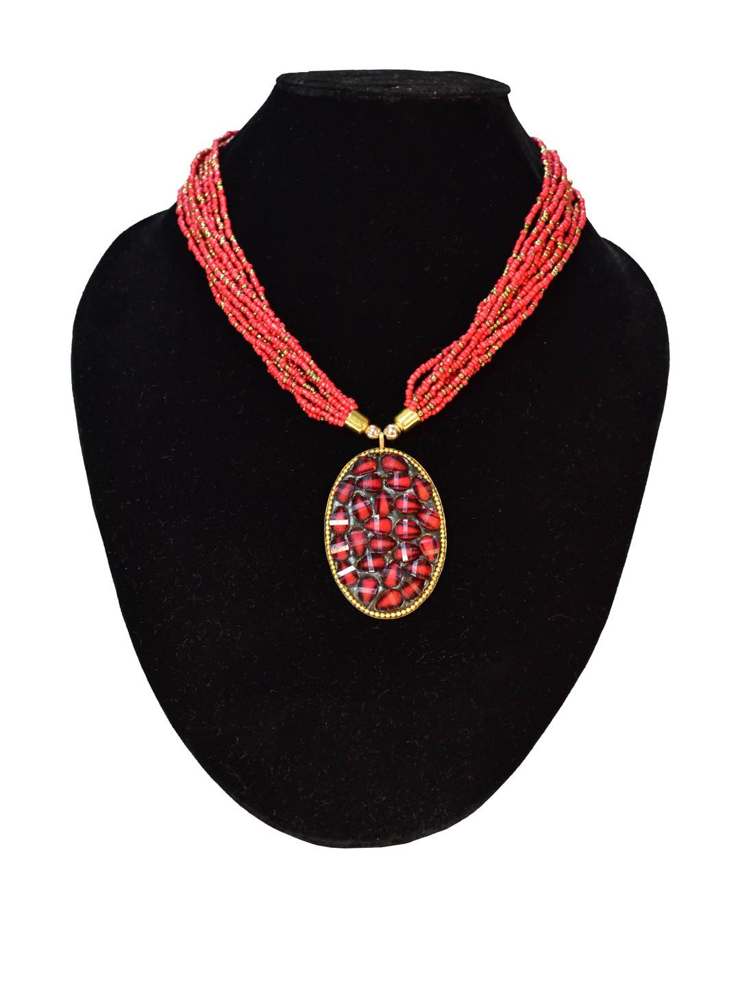 Grace Collections Women Red Necklace