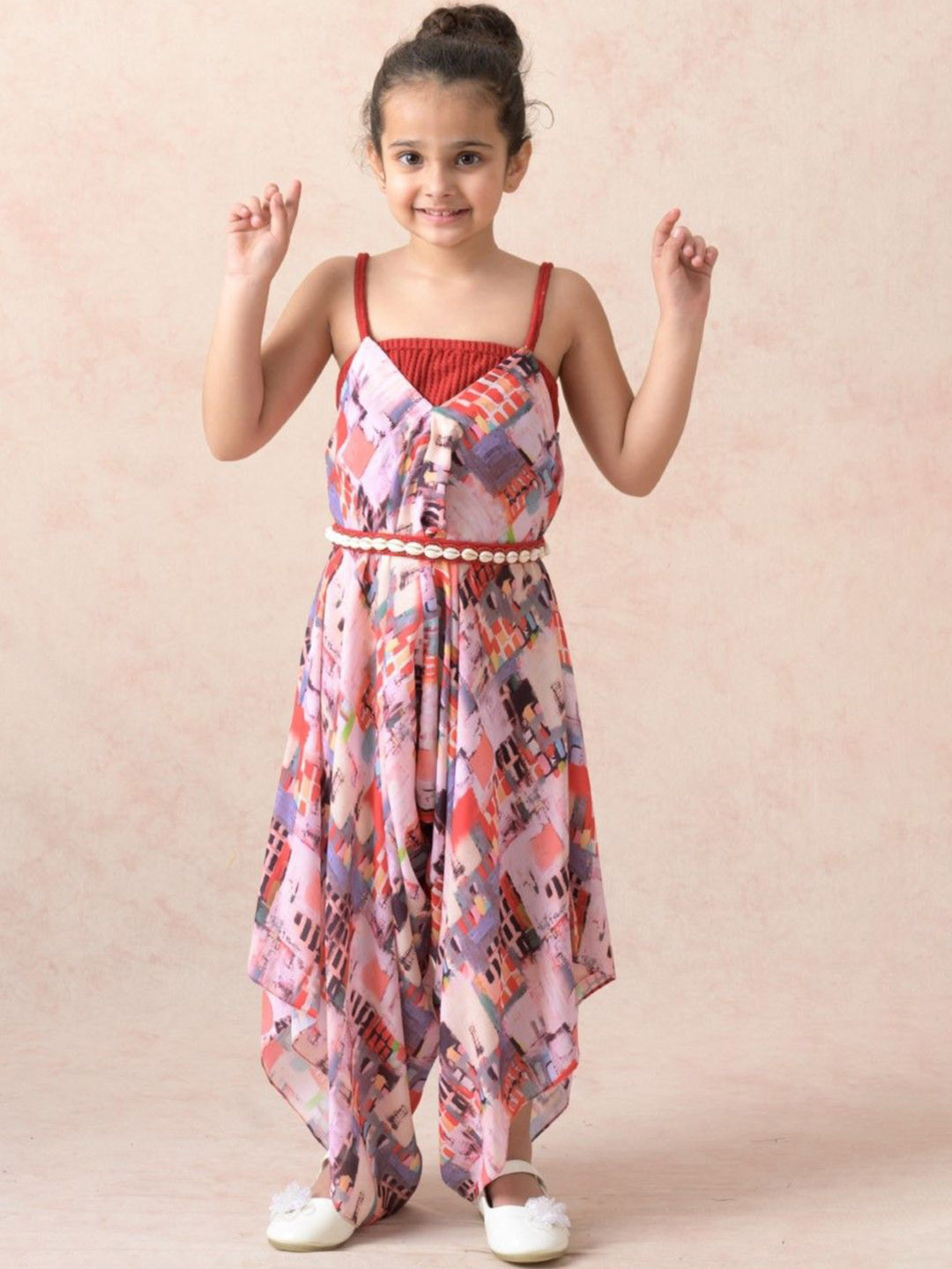 THETAA Girls Printed Spanish Basic Jumpsuit