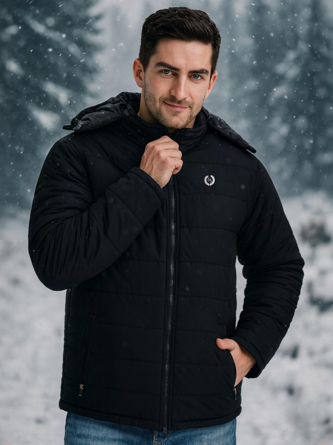 LEE BONEE Men Insulated Outdoor Detachable Hoods Puffer Jacket