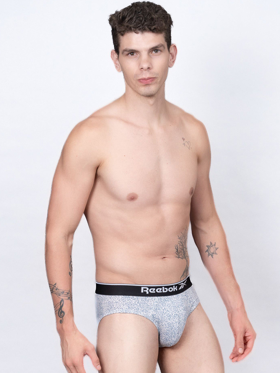 Reebok Men Printed Low-Rise Basic Brief-LJABF01-MOON