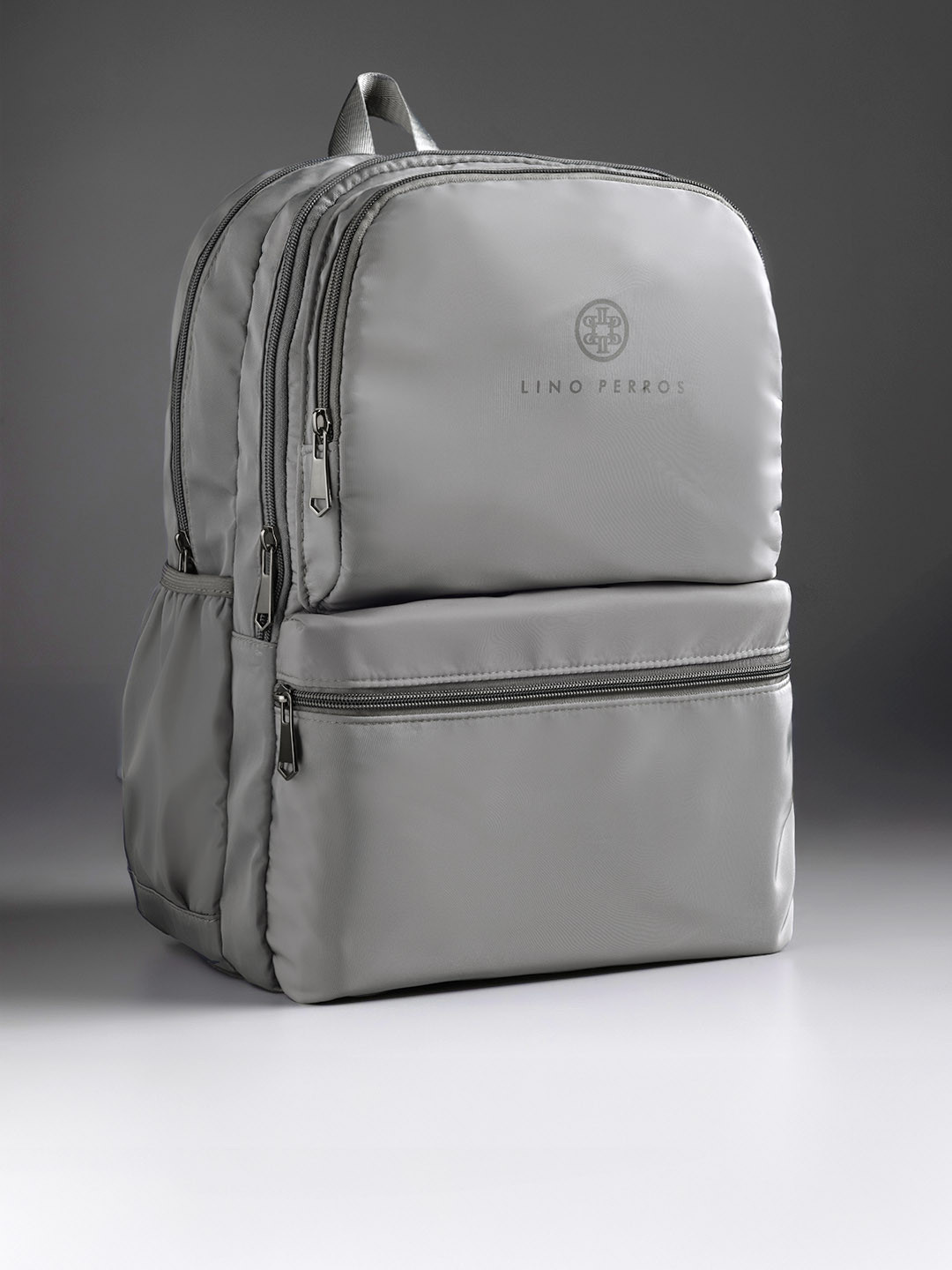 Lino Perros Women Grey Solid 13 Inch Laptop Backpack