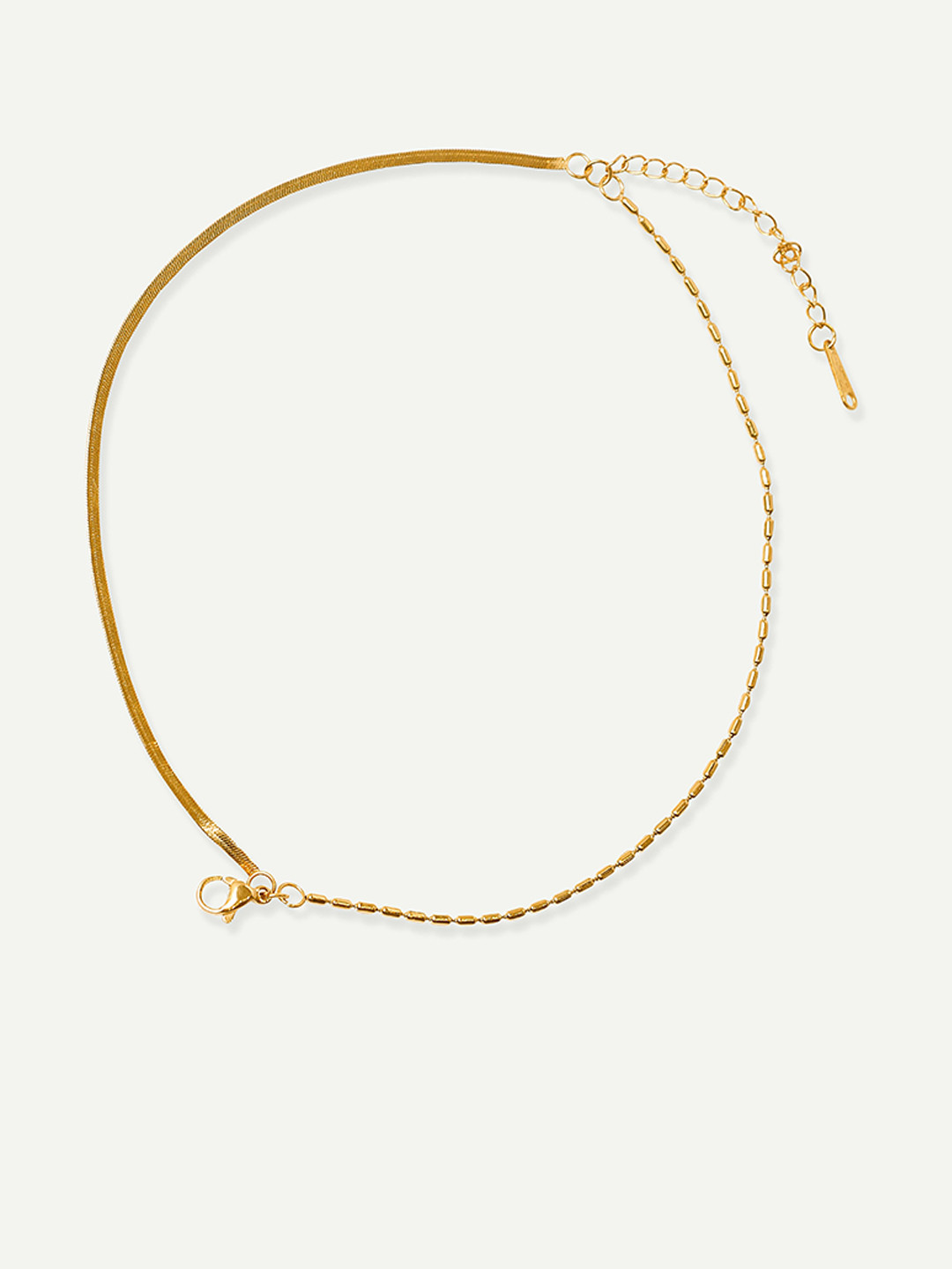 OUZEL Stainless Steel 18KT Gold-Plated Snake Chain Wraparound Bracelet