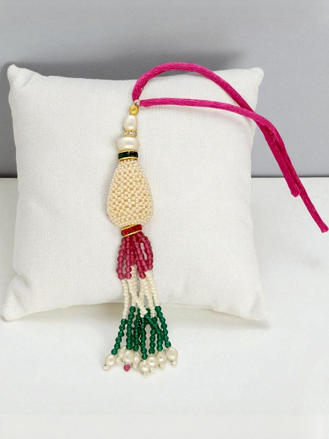 Sri Jagdamba Pearls Dealer Men Oval Pearl  Rakhi