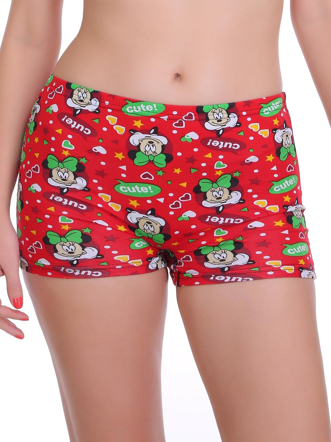 SELFCARE Women Printed Mid Rise Boy Short