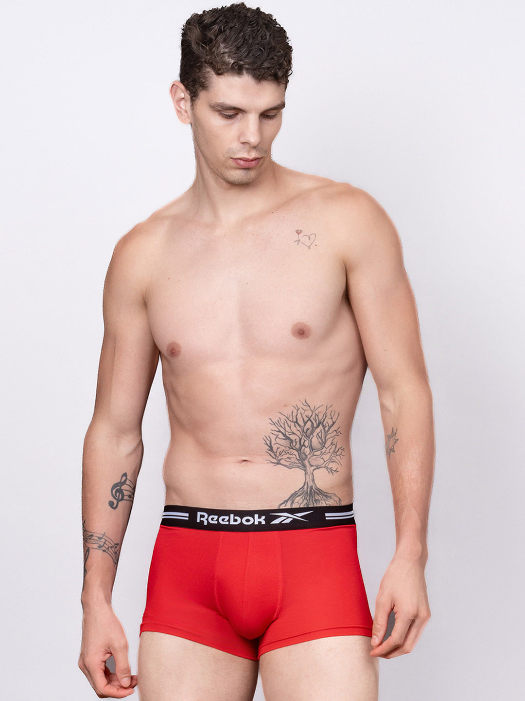 Reebok Men Brand Logo Detail Trunk-BLTRK01-VRED