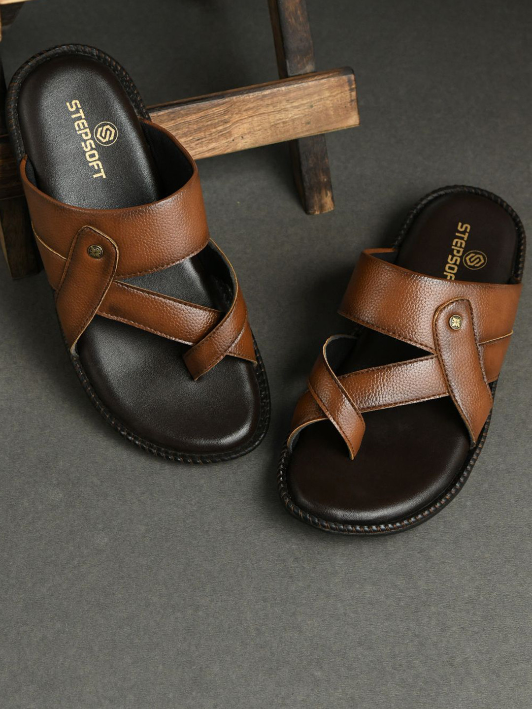 STEPSOFT Men Slip-On Comfort Sandals