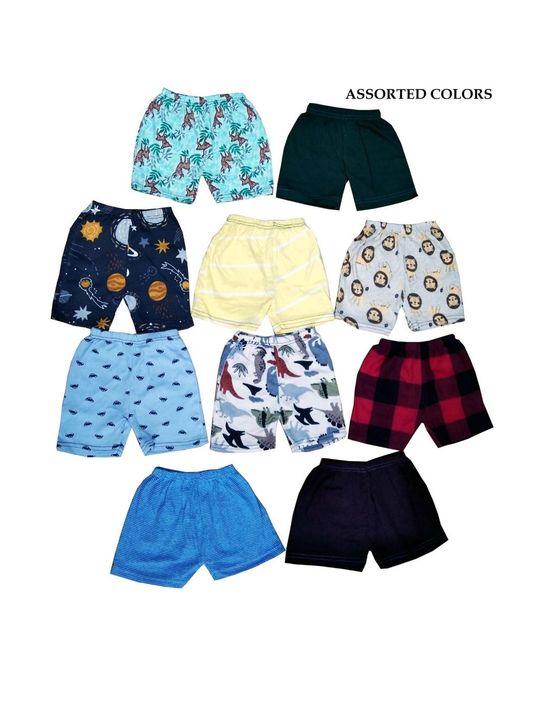 LAKSIMA Girls Pack Of 10 Conversational Printed Cotton Shorts