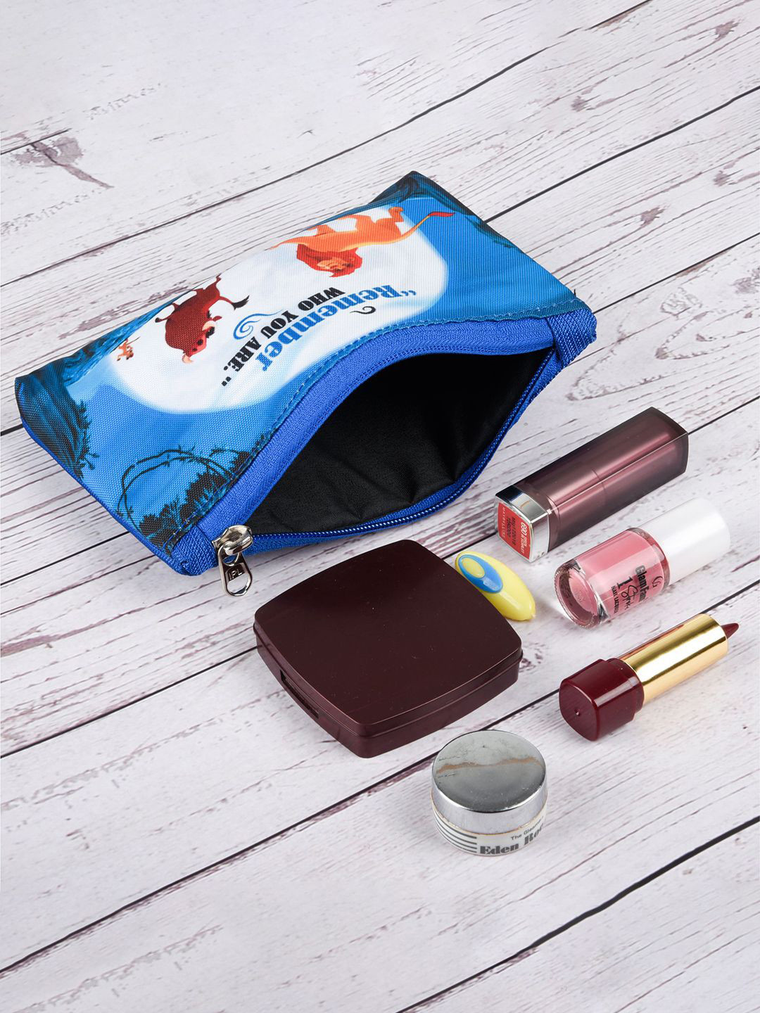 YK Kids Set Of 2 Disney Lion King Printed Square Zipper Pencil Pouches